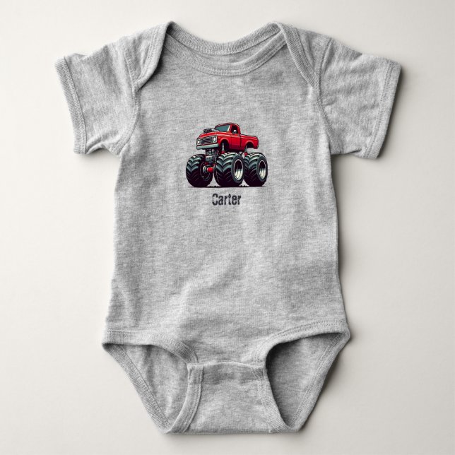 Rött monstertruck t shirt (Framsida)