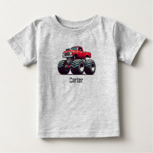 Rött monstertruck t shirt
