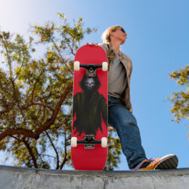 Rött Mörkt Monster Varelse Gotisk Skräck Mini Skateboard Bräda 18,5 Cm