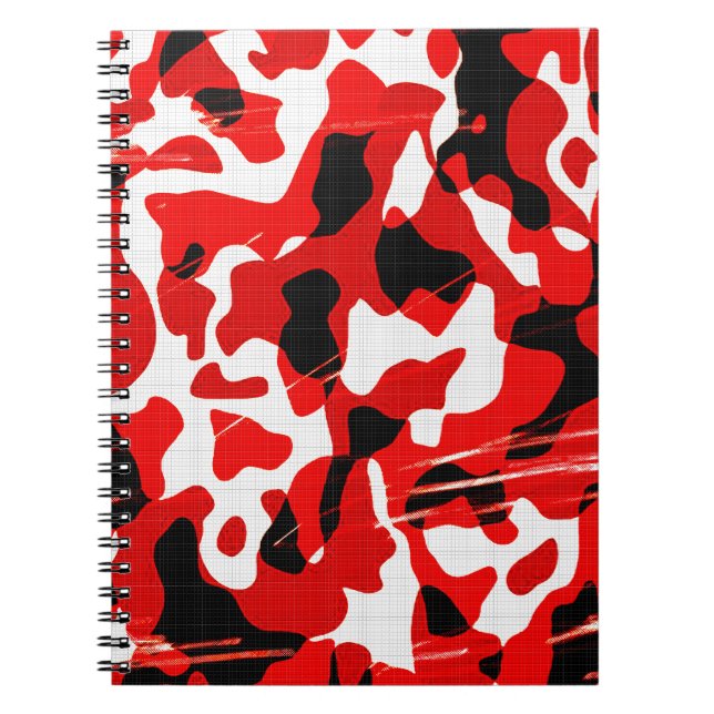 Rött nedfall Camo (AOM-designen) Anteckningsbok (Framsidan)