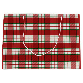 Rött och beige rutigt julfirande