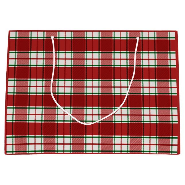 Rött och beige rutigt julfirande (Framsidan)