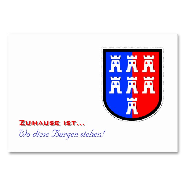 Rött och Blått, det måste det vara Bordsnummer (Framsidan)