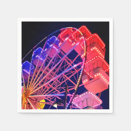 Rött och blått Ferris-hjul Pappersservett