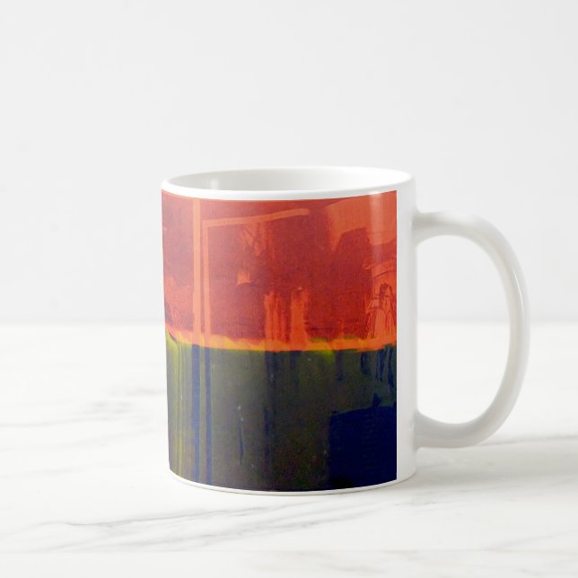 Rött och blått kaffemugg (Höger)