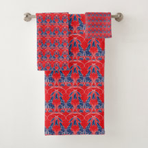 Rött och blått Towel