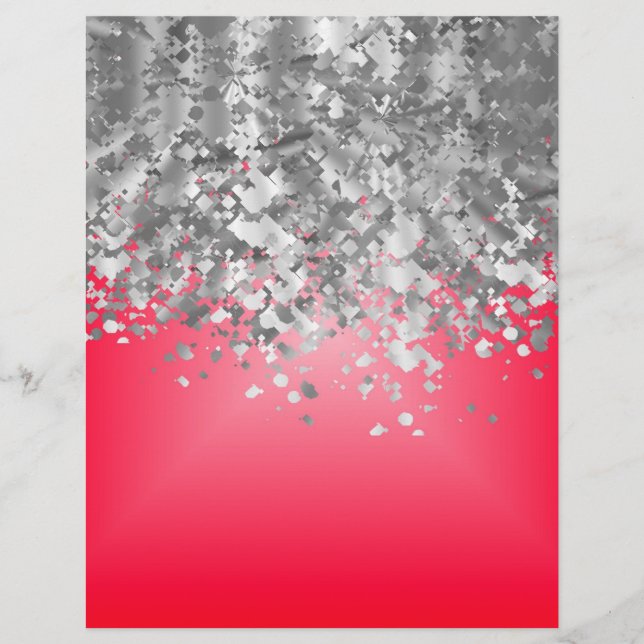 Rött och falskt glitter reklamblad (Framsidan)