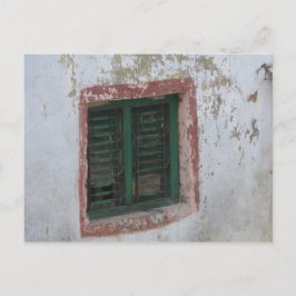 Rött och Grönt Barred Window Vykort