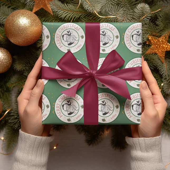 Rött och Grönt Från Tomte Personlig Jul Presentpapper (Skapare uppladdad)
