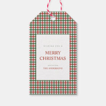 Rött och grönt gingham jul