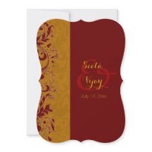 Rött och guld- hinduiskt bröllop