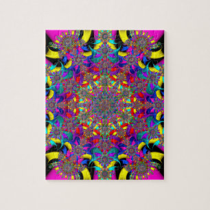 rött och gult kaleidoscopefractalpussel pussel