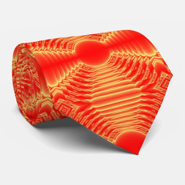 rött och orange återkoppling slips (Rullad)