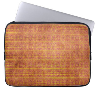 Rött och orange Aztec mönster Laptop Fodral
