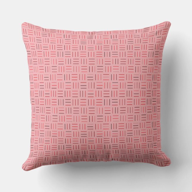 rött och rosa Geometric Kudde (Baksida)