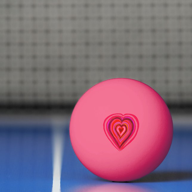 rött och rosa hjärta pingisboll (Netto)