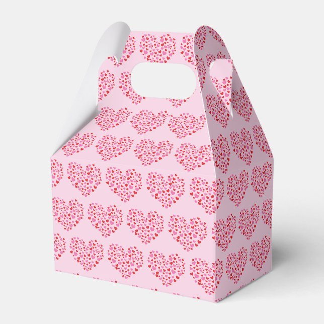 Rött Och Rosa Hjärtmönster Presentaskar (Framsidan Sidan)