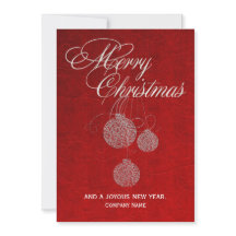Rött och Silver korporerat julhälsningskort