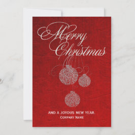 Rött och Silver korporerat julhälsningskort Julkort