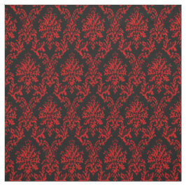 Rött och svart damastast trycktyg tyg