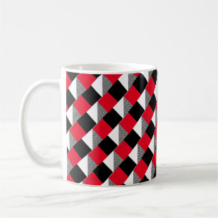 rött och svart estetiskt modernt schackbräde kaffemugg