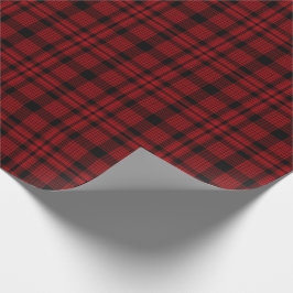 Rött och svart plädmönster presentpapper