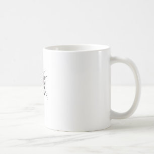 Rött och svart samurajdesign. kaffemugg