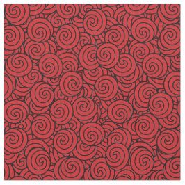 Rött och svart virvlat runt mönster tyg