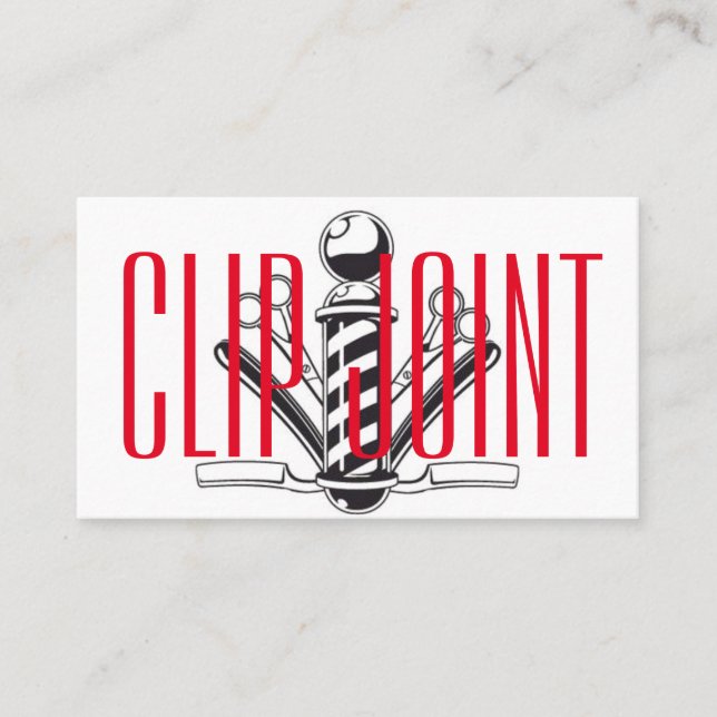 Rött och vit görade randig w/BarberPole, rak Visitkort (Framsida)