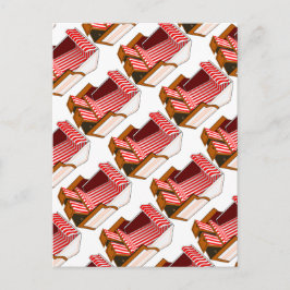 Rött och vitt fack - vykort