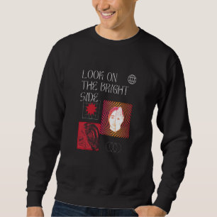 Rött och Vitt Gotisk Popkultur Streetwear Lång Ärmad Tröja
