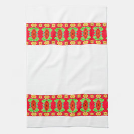 Rött och vitt handduk kökshandduk