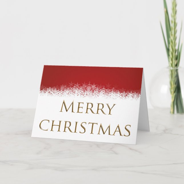 Rött och vitt Helgdag kort (Framsida)