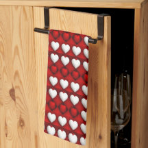 Rött Och Vitt Hjärtmönster