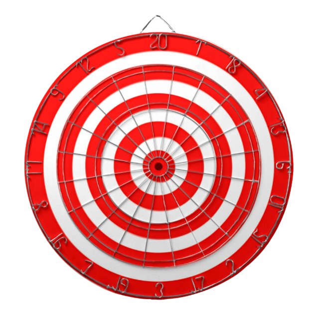 Rött och vitt mål darttavla (Framsidan)
