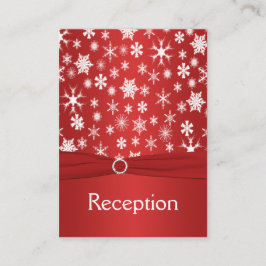 Rött och vitt Snöflingor-skåp Tilläggskort