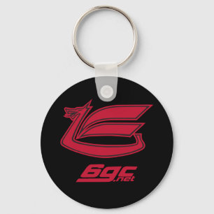Rött på den svart draken Keychain Nyckelring