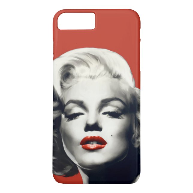 Rött på röd läppar Marilyn Case-Mate iPhone Skal (Baksida)