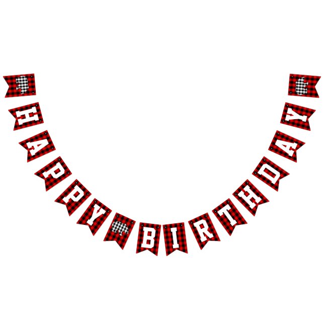 Rött party för grattis på födelsedagen för vimplar (Alla)