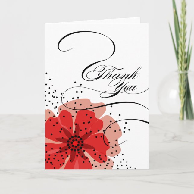 Rött pepparvallmotack 2 tack kort (Framsida)