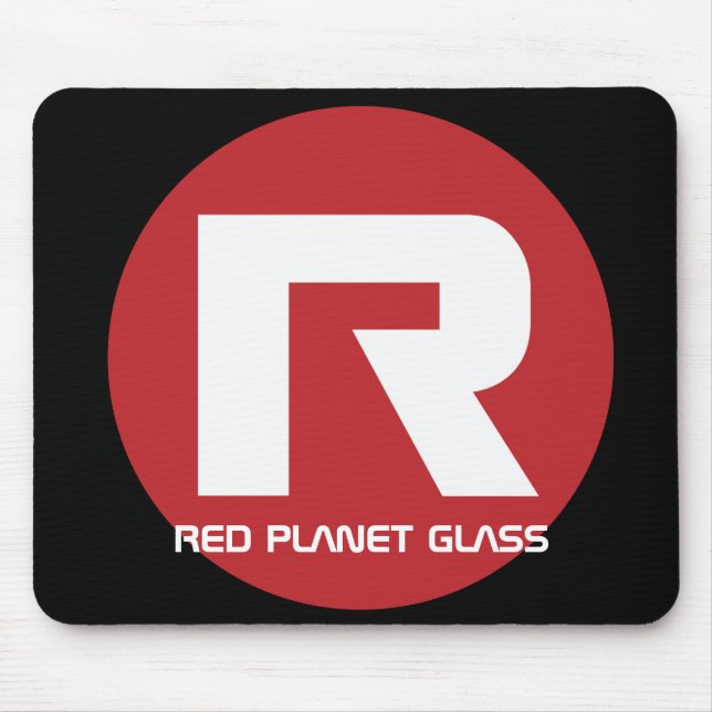 Rött planetexponeringsglas Mousepad Musmatta (Framsidan)