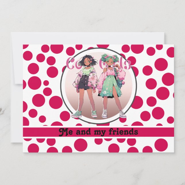 rött polka dots på vit bakgrund inbjudningar (Framsida)