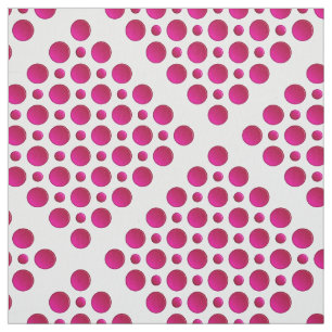 Rött polka dotsmönster tyg