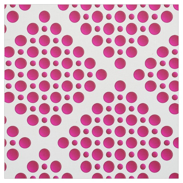 Rött polka dotsmönster tyg (Provkarta)
