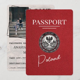 Rött polskt pass Spara datum Datumet