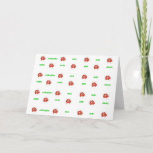 Rött Ponsettia-kort för blommor Kort