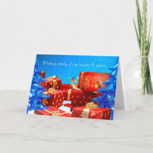 Rött presentkort helgkort