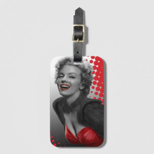 Rött pricker Marilyn Bagagebricka