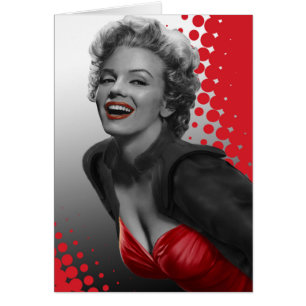 Rött pricker Marilyn Hälsningskort