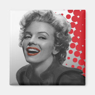 Rött pricker Marilyn Magnet